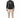 Randy Puffer Vest in Black – full-length front view worn open with a black top and beige cargo joggers
