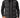 Randy Puffer Vest in Black – front view on a model, open zip, snap placket and stand collar