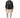 Randy Puffer Vest in Black – full-length front view, worn open with beige cargo joggers