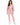 Remi Pants Set in Pink – full-length front view with open zip hoodie, cutout bodysuit and drawstring joggers