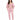 Remi Bodysuit Set in Pink – full-length front view with cutout bodysuit, open zip hoodie and joggers