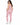 Remi Bodysuit Set in Pink – back view of scoop-back bodysuit, cuffed joggers and jacket worn off the shoulders