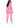 Eyes Pants Set in Pink – full-length back view with cropped top and cutout double waistband joggers
