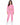 Eyes Top Set in Pink – full-length front view of bustier-seam crop sweatshirt and cutout-waist joggers