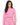 Eyes Top Set in Pink – front view of cropped sweatshirt with bustier seams and cutout-waist joggers