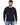 Sean Knit Sweater in Black – front view on model, crew neck with ripped chest, shoulders and sleeves