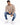 Sean Knit Sweater in Beige – seated front view showing distressed rips, crew neck and dropped shoulders