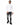 Tyson Sweater in White – full-length front view of the turtleneck worn with ripped black jeans
