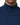 Tyson Sweater in Navy Blue – close-up of the ribbed turtleneck collar and fine knit on a model