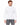 Romeo Turtleneck Sweater in White – front view on model with ribbed cuffs and hem, worn with grey ripped jeans
