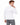 Romeo Turtleneck Sweater in White – back view on model with ribbed collar, cuffs and hem, worn with grey jeans