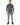 Romeo Turtleneck Sweater in Gray – full-length front view with gray ripped-knee jeans