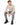 Romeo Turtleneck Sweater in Beige – model seated on a stool, worn with gray ripped jeans and black boots
