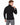 Romeo Turtleneck Sweater in Black – back view on model with ribbed cuffs and hem, worn with gray jeans