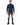 Romeo Turtleneck Sweater in Navy – full-length front view on a model with grey ripped jeans