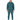 Gordon Hoodie Set in Teal – full-length front view of ribbed hoodie and cuffed joggers on model