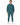 Gordon Hoodie Set in Teal – full-length front view of ribbed hoodie and cuffed joggers on model