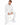 Gordon Hoodie Set in White – seated front view of ribbed hoodie and cuffed joggers
