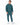 Gordon Hoodie Set in Teal – full-length front view of ribbed hoodie and cuffed joggers
