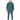Gordon Pants Set in Teal – full-length front view of ribbed hoodie and cuffed joggers on a model