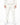 Gordon Pants Set in White – front view of ribbed sweatpants with elastic waist and cuffed ankles