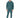 Gordon Pants Set in Teal Green – full-length front view of ribbed hoodie and cuffed joggers