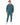 Gordon Pants Set in Teal Green – full-length front view of ribbed hoodie and cuffed joggers
