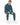 Gordon Pants Set in Teal – ribbed hoodie and cuffed joggers worn seated on a stool