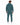 Gordon Pants Set in Teal – full-length back view of the ribbed hoodie and cuffed joggers