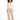 Rhea Jacket in Off-White – full-length front view with rope drawstring waist, worn with beige wide-leg pants