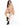 Furry Top Set in Beige – seated front view with fluffy hood trim, kangaroo pocket and joggers
