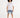 Men's Loagan blue washed denim shorts with orange drawstring, styled with a white t-shirt and sneakers.