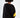 Back view of the ALPES Black Ribbed Crop Top featuring oversized fit and bold yellow sleeve accents on a model.