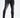 Zane Jeans in black washed denim featuring distressed knees and ankle zippers for a trendy, slim fit streetwear look.