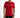 Man in a red Revolution Graphic Tee with embossed urban streetwear text, Carbon Jeans streetwear style.