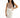 Model in Evie sleeveless bronze bodysuit and belted white midi skirt. Sleek, curve-hugging OOTD streetwear style.