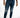 Men's Nixon slim fit blue distressed jeans with ripped knees and a faded wash, styled with white sneakers.