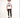 Model wearing a white Magnifique graphic tee with a zebra print box design and black leggings for a streetwear look.