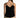Back view of Hallie black lace tank top featuring a chic V-back and adjustable spaghetti straps on a model.