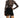 Rear view of Harlow black mini skirt with fringe hem and patterned bodysuit, showcasing the Gen Z OOTD aesthetic.