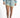 Light blue Parker streetwear shorts with neon yellow trim, elastic drawstring waist, and matching cropped jacket.
