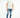 Men's Andy Blue Washed Jeans with distressed denim detail and pocket chain, slim fit style on white background.