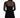 Back view of the Marleigh black mock neck sheer top with mesh long sleeves and an exposed zipper closure.