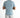 Back view of a man wearing the light blue Element Essential Streetwear Tee with white paint-splatter denim shorts.