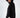 Model in Kiara Oversized Black Hoodie by Carbon Jeans, featuring a relaxed streetwear fit and front pocket patch.