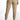 Back view of Camryn high-waisted beige trousers featuring a brown braided belt and tapered leg with a trendy fit.