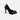Classic black leather stiletto pumps with a sleek pointed toe, high-end evening heels for women by Carbon.