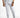 Luka White Slim Fit Jeans featuring distressed moto ribbing, tapered legs, and subtle paint splatter for a streetwear look.