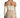 Back view of the cream Leyla Crop Top with thin straps, off-the-shoulder long sleeves, and a central silver zipper.