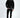 Man wearing Smile More black graphic hoodie with Trust Your Creativity text, ripped skinny jeans, and sneakers.